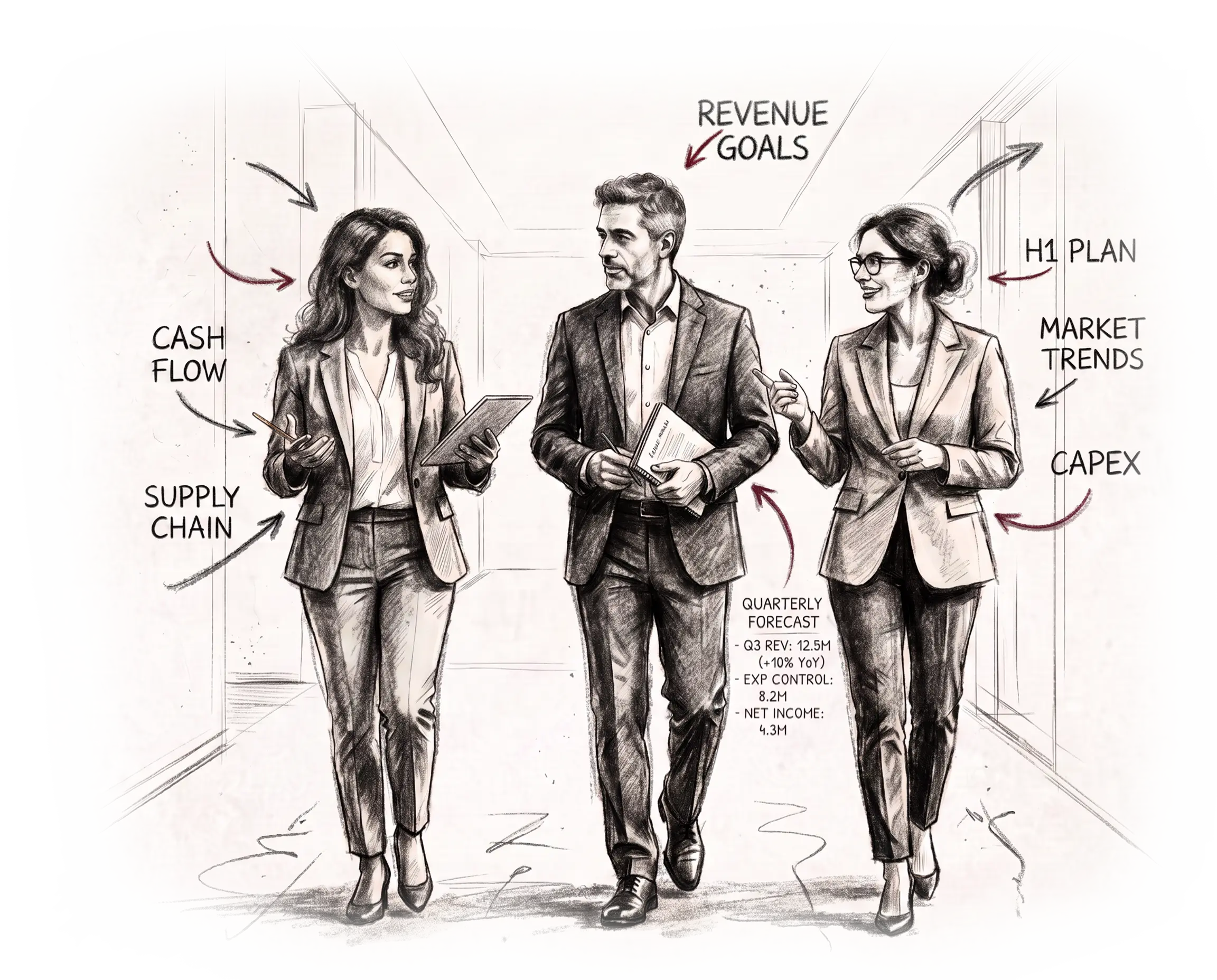 Illustration of the Hybrid CFO team